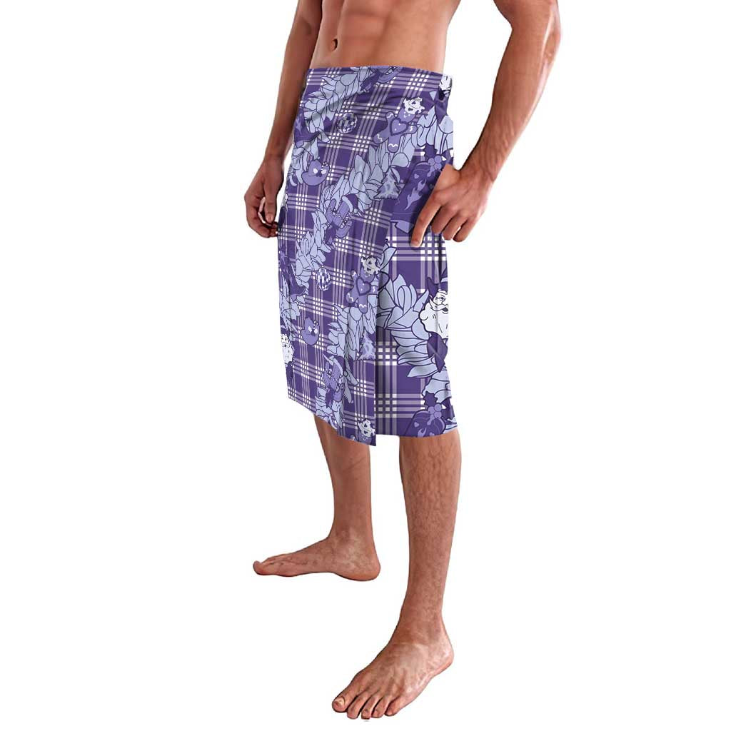 Purple Palaka Hawaii Cowboy Christmas Lavalava Paniolo Mix Maile Lei - Polynesian Pride