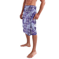Purple Palaka Hawaii Cowboy Christmas Lavalava Paniolo Mix Maile Lei - Polynesian Pride