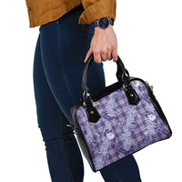 Purple Palaka Hawaii Cowboy Christmas Shoulder Handbag Paniolo Mix Maile Lei LT7 - Polynesian Pride