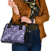 Purple Palaka Hawaii Cowboy Christmas Shoulder Handbag Paniolo Mix Maile Lei LT7 - Polynesian Pride