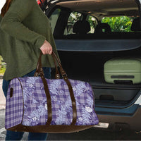 Purple Palaka Hawaii Cowboy Christmas Travel Bag Paniolo Mix Maile Lei - Polynesian Pride