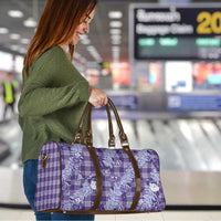 Purple Palaka Hawaii Cowboy Christmas Travel Bag Paniolo Mix Maile Lei - Polynesian Pride