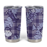Purple Palaka Hawaii Cowboy Christmas Tumbler Cup Paniolo Mix Maile Lei LT7 Purple - Polynesian Pride