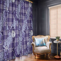 Purple Palaka Hawaii Cowboy Christmas Window Curtain Paniolo Mix Maile Lei LT7 - Polynesian Pride
