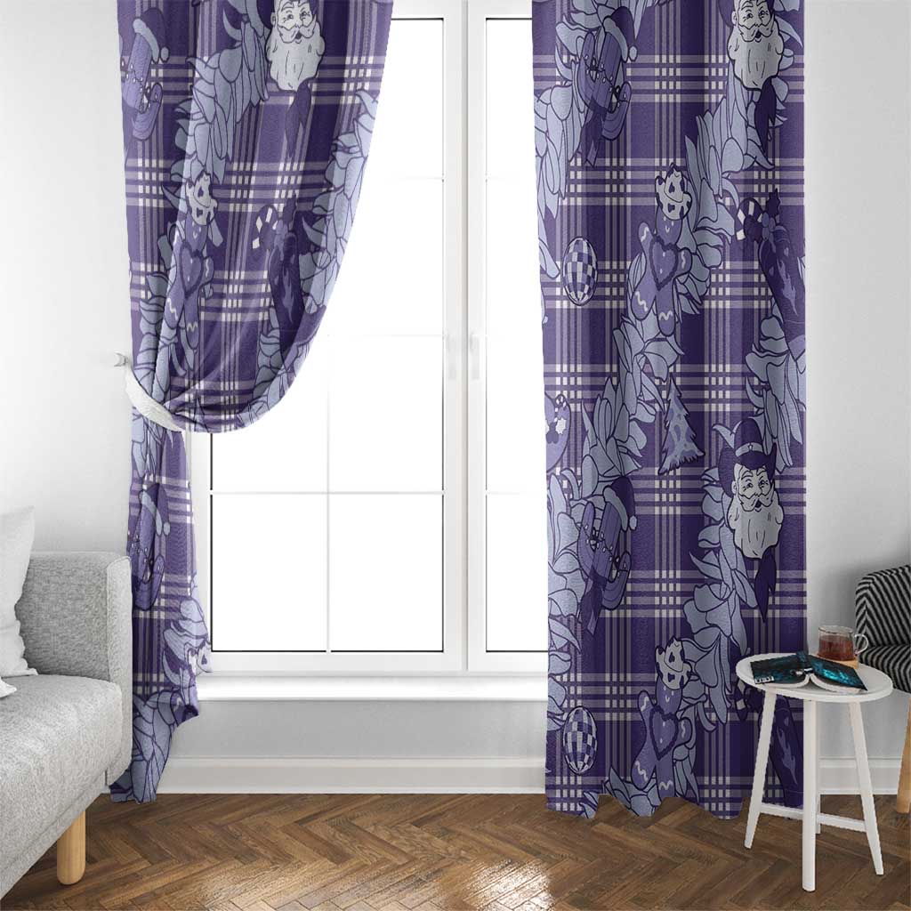 Purple Palaka Hawaii Cowboy Christmas Window Curtain Paniolo Mix Maile Lei LT7 - Polynesian Pride