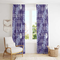 Purple Palaka Hawaii Cowboy Christmas Window Curtain Paniolo Mix Maile Lei LT7 - Polynesian Pride