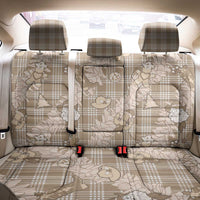 Khaki Palaka Hawaii Cowboy Christmas Back Car Seat Cover Paniolo Mix Maile Lei - Polynesian Pride
