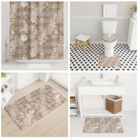Khaki Palaka Hawaii Cowboy Christmas Bathroom Set Paniolo Mix Maile Lei - Polynesian Pride