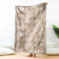 Khaki Palaka Hawaii Cowboy Christmas Blanket Paniolo Mix Maile Lei LT7 - Polynesian Pride