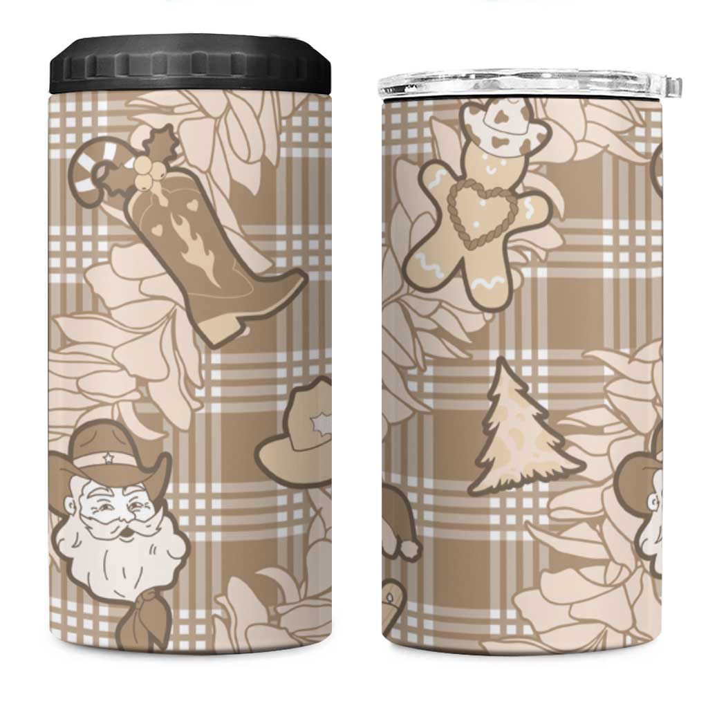Khaki Palaka Hawaii Cowboy Christmas 4 in 1 Can Cooler Tumbler Paniolo Mix Maile Lei LT7 One Size: 16 oz Beige - Polynesian Pride