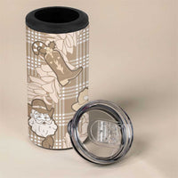 Khaki Palaka Hawaii Cowboy Christmas 4 in 1 Can Cooler Tumbler Paniolo Mix Maile Lei LT7 - Polynesian Pride