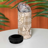 Khaki Palaka Hawaii Cowboy Christmas 4 in 1 Can Cooler Tumbler Paniolo Mix Maile Lei LT7 - Polynesian Pride