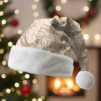 Khaki Palaka Hawaii Cowboy Christmas Santa Hat Paniolo Mix Maile Lei - Polynesian Pride