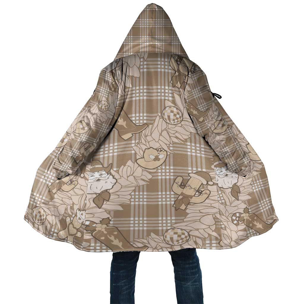 Khaki Palaka Hawaii Cowboy Christmas Cloak Paniolo Mix Maile Lei LT7 Unisex Beige - Polynesian Pride