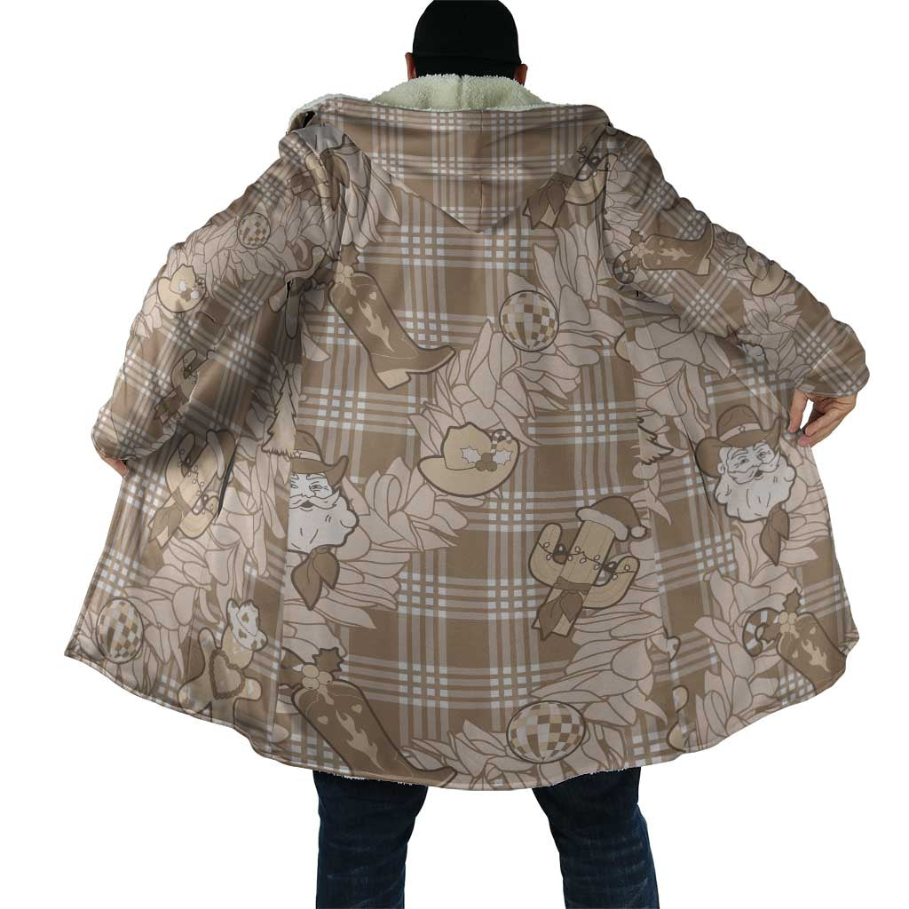 Khaki Palaka Hawaii Cowboy Christmas Cloak Paniolo Mix Maile Lei LT7 - Polynesian Pride