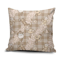 Khaki Palaka Hawaii Cowboy Christmas Pillow Cover Paniolo Mix Maile Lei LT7 Beige - Polynesian Pride