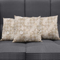 Khaki Palaka Hawaii Cowboy Christmas Pillow Cover Paniolo Mix Maile Lei LT7 - Polynesian Pride