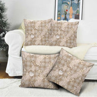 Khaki Palaka Hawaii Cowboy Christmas Pillow Cover Paniolo Mix Maile Lei LT7 - Polynesian Pride