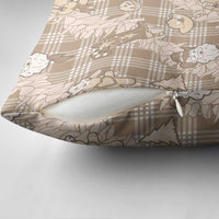 Khaki Palaka Hawaii Cowboy Christmas Pillow Cover Paniolo Mix Maile Lei LT7 - Polynesian Pride