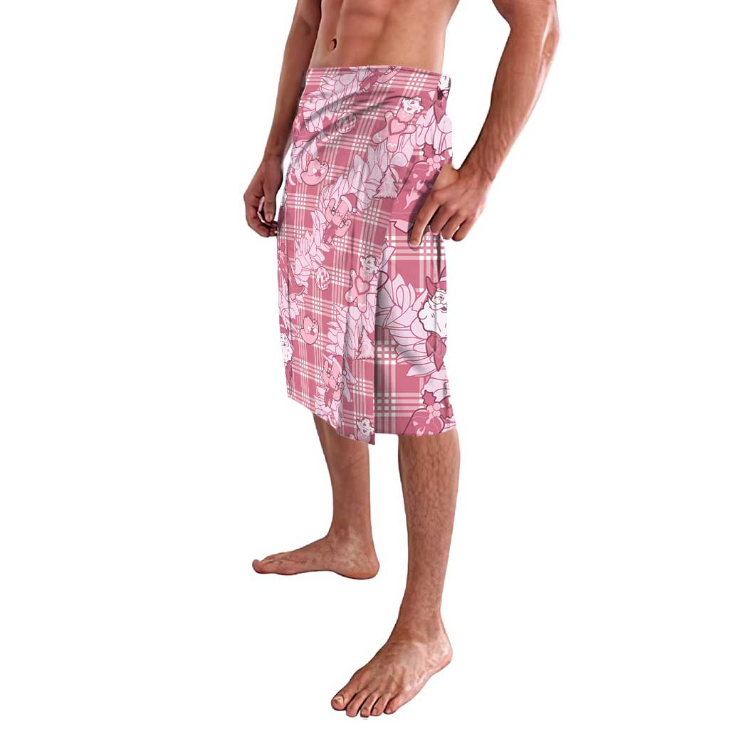 Pink Palaka Hawaii Cowboy Christmas Lavalava Paniolo Mix Maile Lei - Polynesian Pride