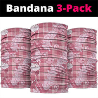 Pink Palaka Hawaii Cowboy Christmas Neck Gaiter Paniolo Mix Maile Lei LT7 package One Size: 25*50cm Pink - Polynesian Pride