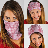 Pink Palaka Hawaii Cowboy Christmas Neck Gaiter Paniolo Mix Maile Lei LT7 - Polynesian Pride