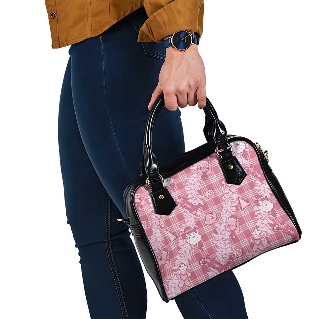 Pink Palaka Hawaii Cowboy Christmas Shoulder Handbag Paniolo Mix Maile Lei - Polynesian Pride