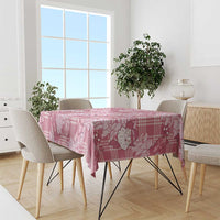 Pink Palaka Hawaii Cowboy Christmas Tablecloth Paniolo Mix Maile Lei - Polynesian Pride