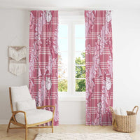 Pink Palaka Hawaii Cowboy Christmas Window Curtain Paniolo Mix Maile Lei LT7 - Polynesian Pride