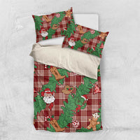 Red Palaka Hawaii Cowboy Christmas Bedding Set Paniolo Mix Maile Lei - Polynesian Pride