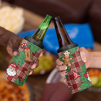Red Palaka Hawaii Cowboy Christmas 4 in 1 Can Cooler Tumbler Paniolo Mix Maile Lei LT7 - Polynesian Pride