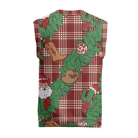 Red Palaka Hawaii Cowboy Christmas Knitted V-Neck Vest Paniolo Mix Maile Lei LT7 - Polynesian Pride