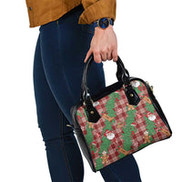 Red Palaka Hawaii Cowboy Christmas Shoulder Handbag Paniolo Mix Maile Lei LT7 - Polynesian Pride