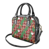 Red Palaka Hawaii Cowboy Christmas Shoulder Handbag Paniolo Mix Maile Lei LT7 - Polynesian Pride