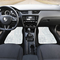 Samoa White Sunday Car Mats Classic Siapo Style LT7 - Polynesian Pride