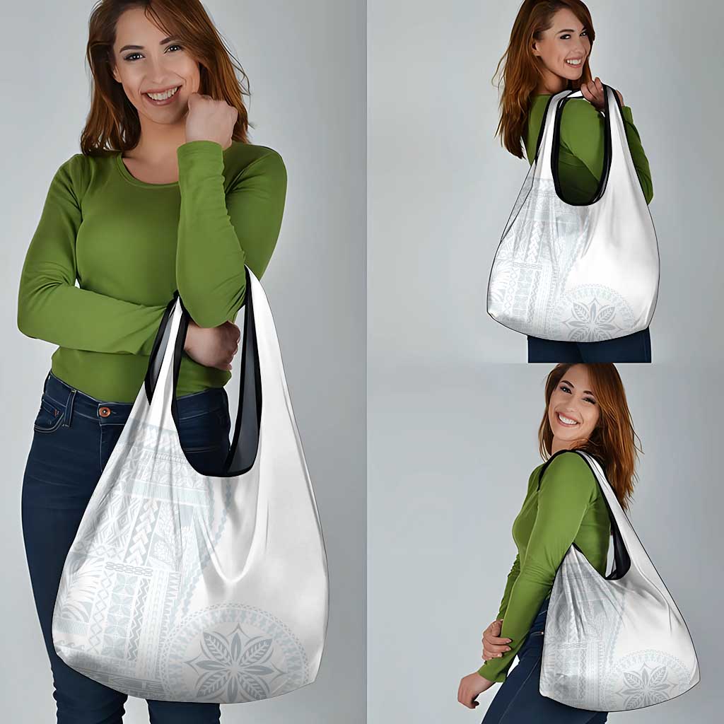 Samoa White Sunday Grocery Bag Classic Siapo Style