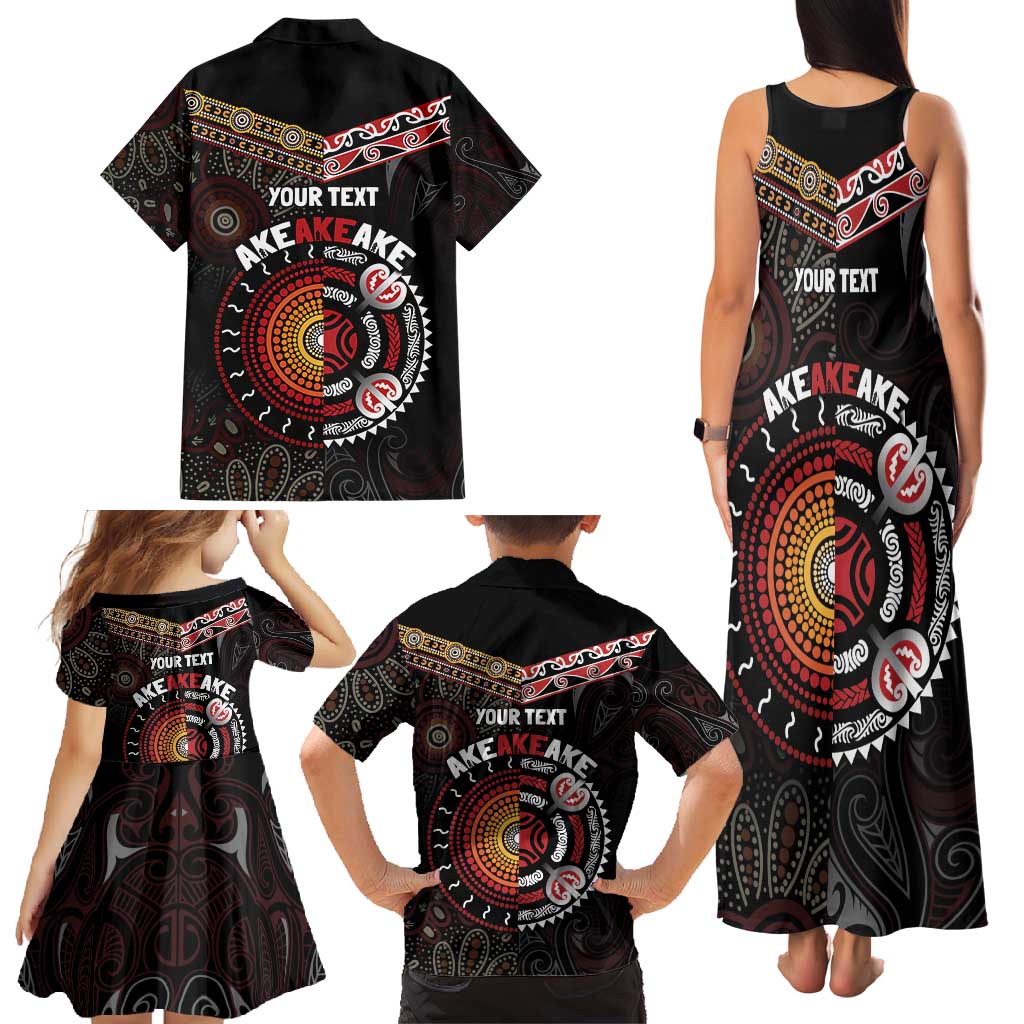 Aotearoa and Australia Indigenous Family Matching Tank Maxi Dress and Hawaiian Shirt Stand Together For Te Tiriti LT7 - Polynesian Pride