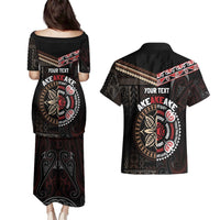 Aotearoa and Samoa Together For Te Tiriti Couples Matching Puletasi and Hawaiian Shirt Kowhaiwhai Mix Siapo LT7 - Polynesian Pride