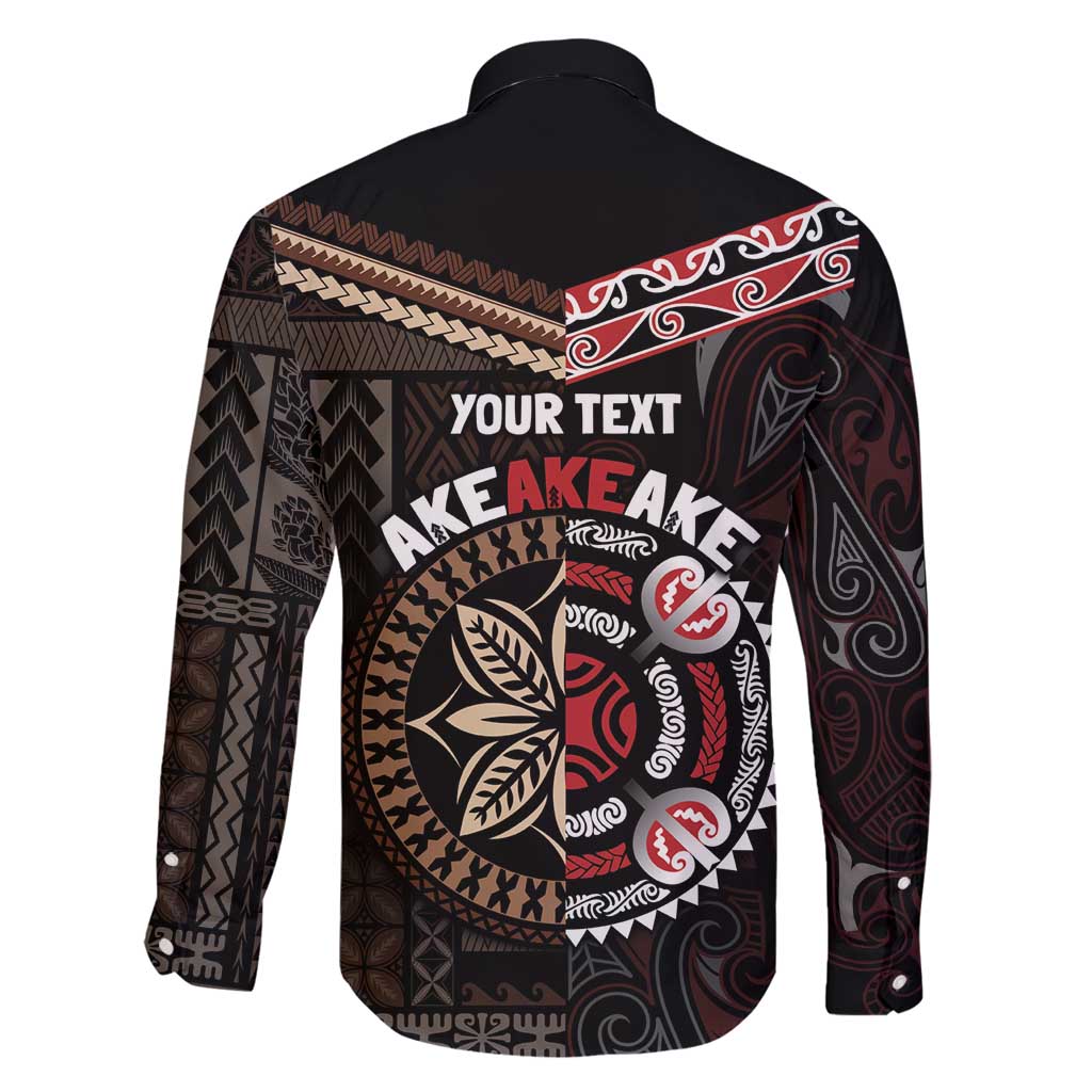 Aotearoa and Samoa Together For Te Tiriti Family Matching Long Sleeve Bodycon Dress and Hawaiian Shirt Kowhaiwhai Mix Siapo LT7 - Polynesian Pride