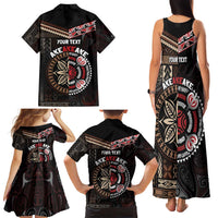 Aotearoa and Samoa Together For Te Tiriti Family Matching Tank Maxi Dress and Hawaiian Shirt Kowhaiwhai Mix Siapo LT7 - Polynesian Pride