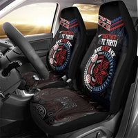 Aotearoa and Samoa Together For Te Tiriti Car Seat Cover Kowhaiwhai Mix Siapo - Flag Color LT7 - Polynesian Pride