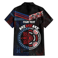 Aotearoa and Samoa Together For Te Tiriti Family Matching Short Sleeve Bodycon Dress and Hawaiian Shirt Kowhaiwhai Mix Siapo - Flag Color LT7 - Polynesian Pride