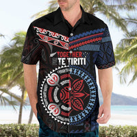Aotearoa and Samoa Together For Te Tiriti Hawaiian Shirt Kowhaiwhai Mix Siapo - Flag Color LT7 - Polynesian Pride
