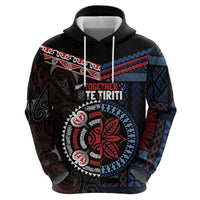 Aotearoa and Samoa Together For Te Tiriti Hoodie Kowhaiwhai Mix Siapo - Flag Color LT7 - Polynesian Pride