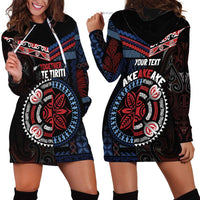 Aotearoa and Samoa Together For Te Tiriti Hoodie Dress Kowhaiwhai Mix Siapo - Flag Color LT7 - Polynesian Pride