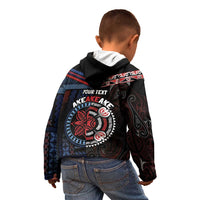 Aotearoa and Samoa Together For Te Tiriti Kid Hoodie Kowhaiwhai Mix Siapo - Flag Color LT7 - Polynesian Pride