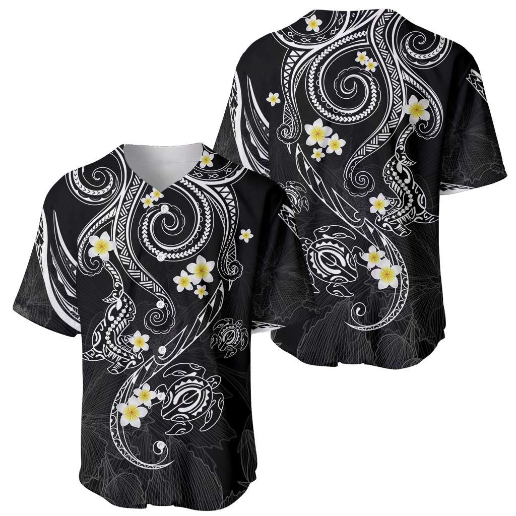 Polynesia Tribal Baseball Jersey Tentacles Plumeria LT7 - Polynesian Pride