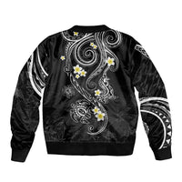 Polynesia Tribal Bomber Jacket Tentacles Plumeria LT7 - Polynesian Pride