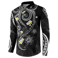 Polynesia Tribal Button Sweatshirt Tentacles Plumeria