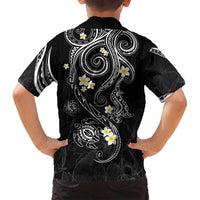 Polynesia Tribal Family Matching Long Sleeve Bodycon Dress and Hawaiian Shirt Tentacles Plumeria LT7 - Polynesian Pride